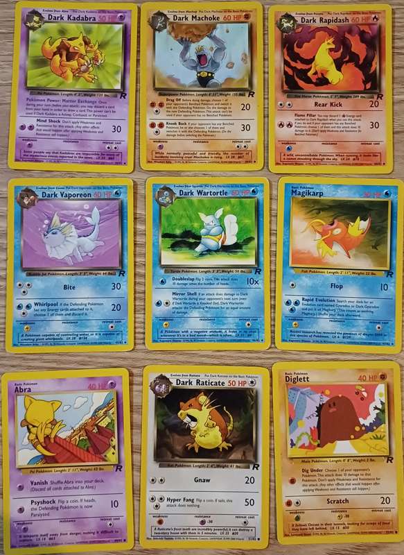 POKEMON Team Rocket Trading Cards (Price per card)