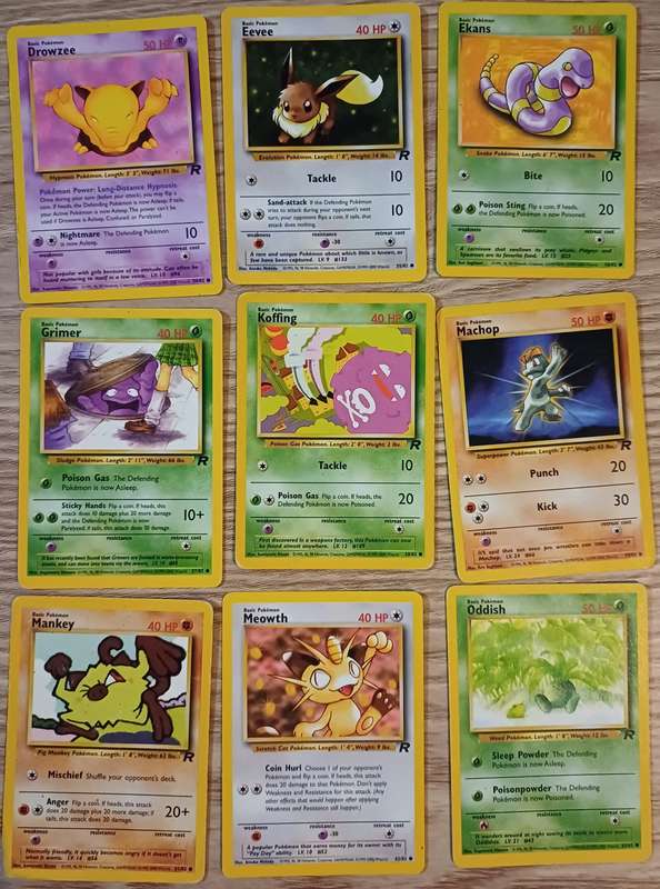 POKEMON Team Rocket Trading Cards (Price per card)