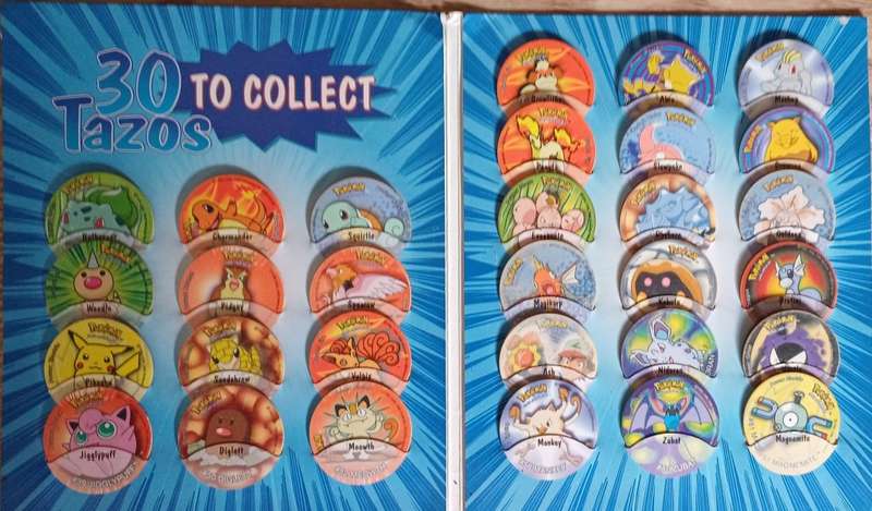 Pokemon Tazos First series rare (COMPLETE ALBUM 30/30)