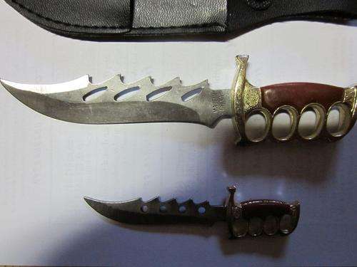 Pocket knive - Double knive set - copper handle
