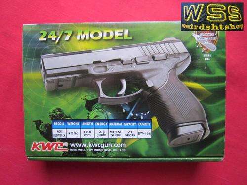 KWC Airgun - 4.5mm steel BB Co2 - Mod 24/7 - metal slide and metal magazine