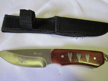 Dagger - wood handle with heart inlay - (m)