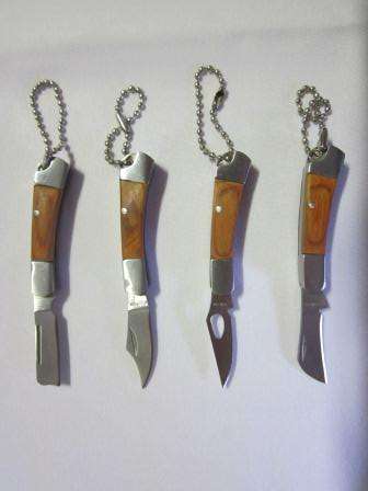 Pocket knive - Wooden handle (small) - Various blade shapes - Price per 1 knive