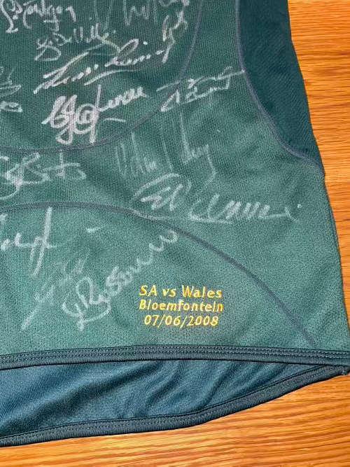Signed Springbok Rugby Jersey 2008, No23