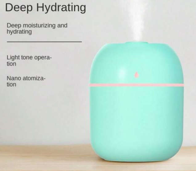 1pc Portable Mini USB Desktop 7-color Night Light Humidifier, Mist Maker, Face Sprayer, Aroma Diffus