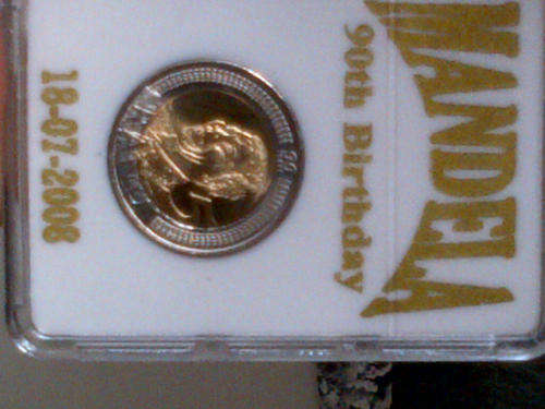 10 X MANDELA 90TH BIRTHDAY UNCIRCULATED COIN IN SPECIAL BIRTHDAY COIN HOLDER BID PER COIN