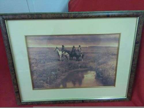 NATIVE AMERICAN INDIANS-  ''THE HUNTING PARTY''