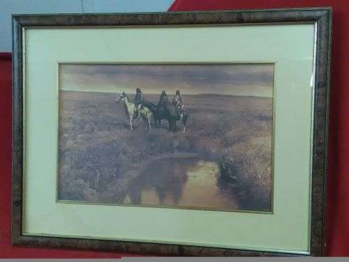 NATIVE AMERICAN INDIANS-  ''THE HUNTING PARTY''