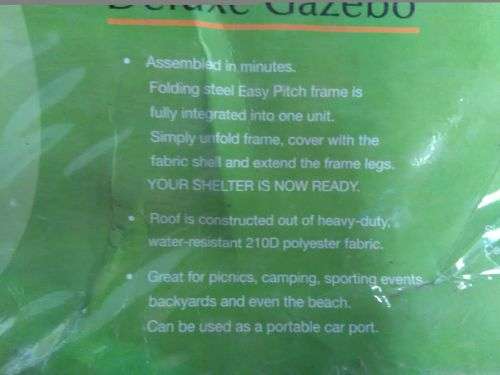 NATURAL INSTINCTS EASY PITCH DELUXE GAZEBO