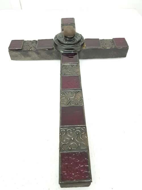 LARGE CRUCIFIX WITH GLASS TILES