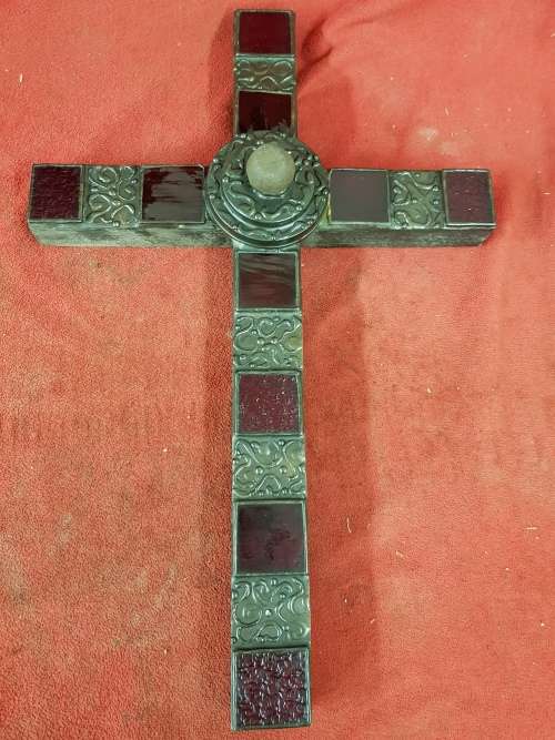 LARGE CRUCIFIX WITH GLASS TILES