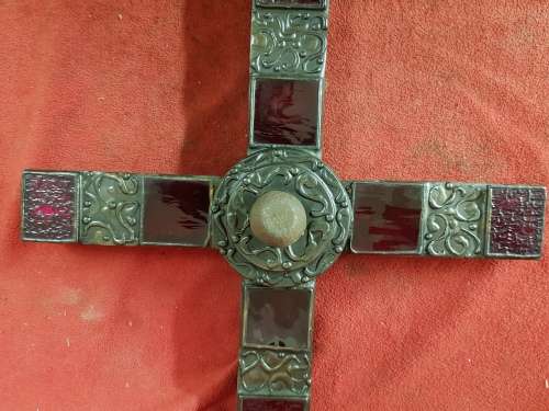 LARGE CRUCIFIX WITH GLASS TILES