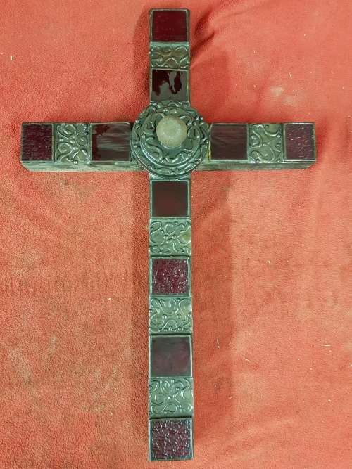 LARGE CRUCIFIX WITH GLASS TILES