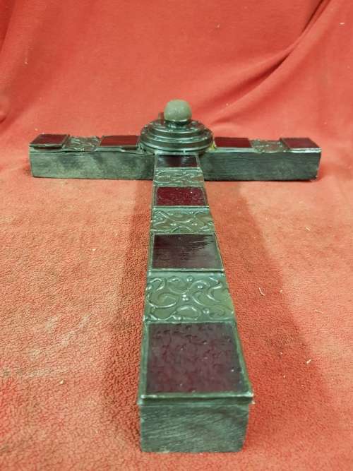 LARGE CRUCIFIX WITH GLASS TILES