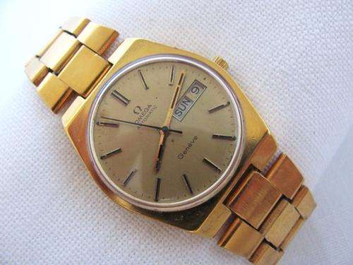 OMEGA GENEVE CAL.1020 DAYDATE GOLDPLATED AUTOMATIC MENSWATCH