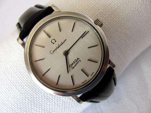 RARE OMEGA CONSTELLATION STAINLESS STEEL QUARTZ MENS DRESSWATCH
