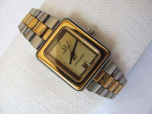 VINTAGE OMEGA SEAMASTER 18K PLATED WOMEN`S QUARTZ WATCH