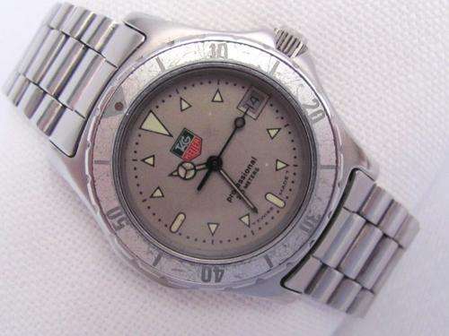 Authentic RARE TAG HEUER PROFESSIONAL STAINLESS STEEL. REF 972.013F