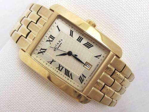 NEW MENS ROTARY CLASSICS CGB00007/09 GOLD-PLATED ST/STEEL BRACELET WRISTWATCH - MAKE ME AN OFFER??!!
