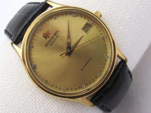 AUTHENTIC RAYMOND WEIL GENEVE 18K GOLDPLATED AUTOMATIC MENS DRESSWATCH