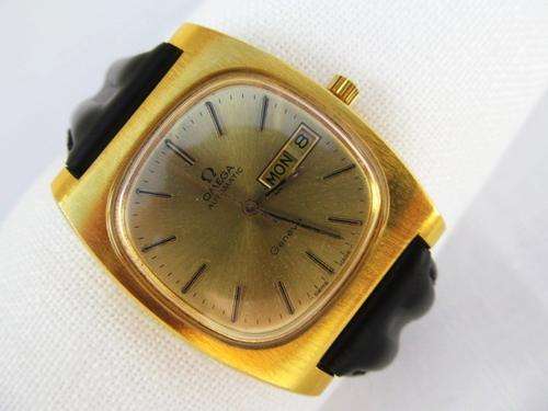 AUTHENTIC OMEGA GENEVE CAL.1022 DAYDATE GOLDPLATED AUTOMATIC MENS WATCH