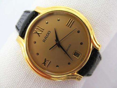 RARE AUTHENTIC RADO FLORENCE DATE GOLDPLATED QUARTZ MENS DRESSWATCH