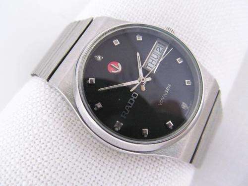 RADO VOYAGER DAYDATE STAINLESS STEEL AUTOMATIC MIDSIZE MENS WATCH