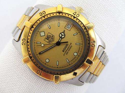 TAG HEUER 2000 SERIES 18KGP/STAINLESS STEEL QUARTZ FULL SIZE MENS WATCH