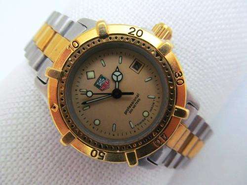 RARE TAG HEUER 2000 SERIES 2TONE QUARTZ LADIES DIVER WATCH