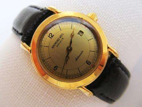 Vintage Raymond Weil Geneve 18Kt Gold Plated Automatic Ladies Petite Watch