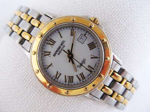 RAYMOND WEIL LADIES TANGO WHITE ROMAN DIAL TWO TONE