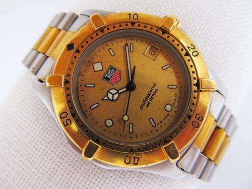 TAG HEUER 2000 SERIES 18KGP/ STAINLESS STEEL QUARTZ FULLSIZE MENS WATCH