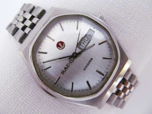 Vintage Rado Voyager Automatic Stainless Steel Mens Watch