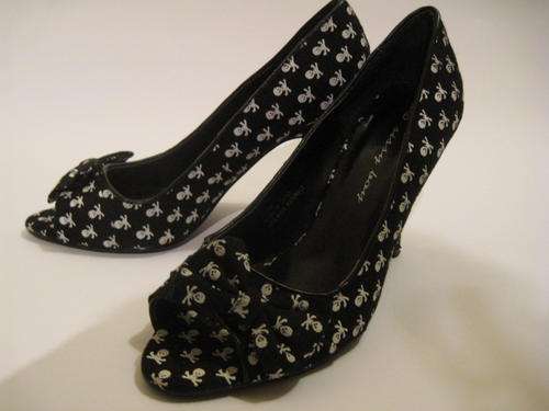 SISSY BOY BLACK SKULL DESIGN LADIES SHOES!!!!!!!!
