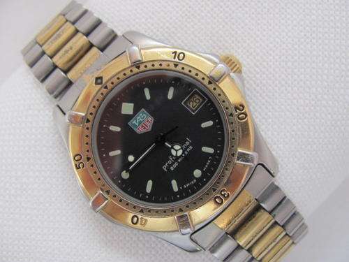 TAG HEUER 2000 PROFESSIONAL GOLD SS MIDSIZE WATCH NR
