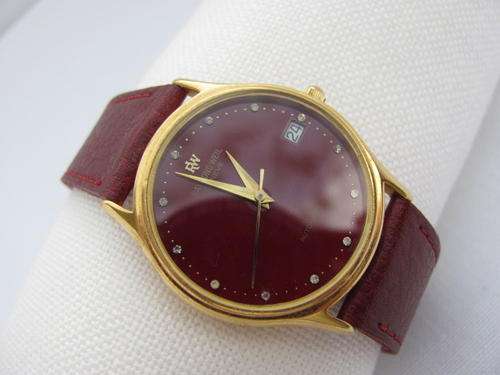 RAYMOND WEIL GENEVE MENS WATCH maroon 9509
