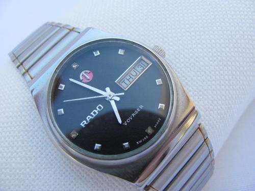 CLASSIC RADO VOYAGER MIDSIZE SS DAY DATE WATCH