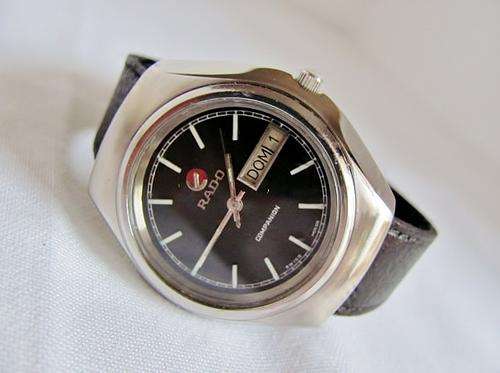 Authentic RARE RADO COMPANION DAY DATE MENS SS AUTO WATCH