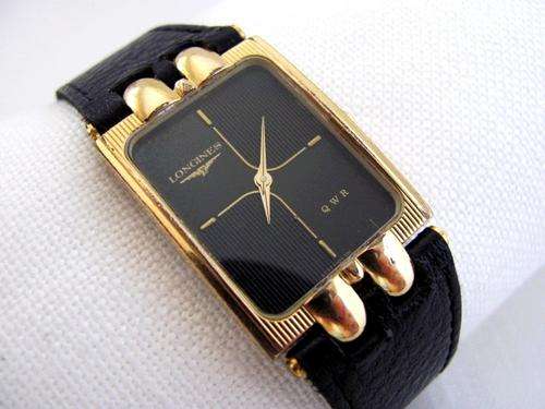CHIC LONGINES QWR GOLD TONNEAU LADIES DRESS WATCH