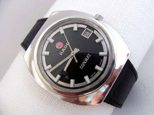 COLLECTIBLE RADO CONWAY MENS SS ROUND DATE WATCH