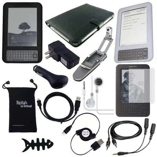 14-Item Accessory Bundle for Amazon Kindle 3 3rd Gen Wireless
