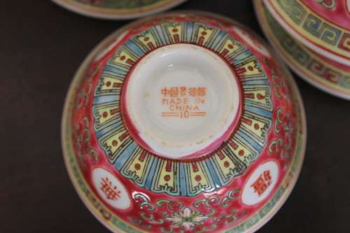 5xbeautiful chinese bowls/cups