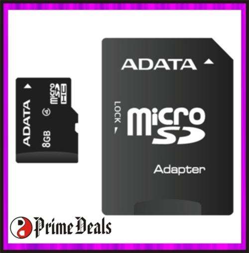 ADATA MicroSD 8Gb Memory Card with an Adapter - EXPAND YOUR MEMORY - 100% Original Product!!!