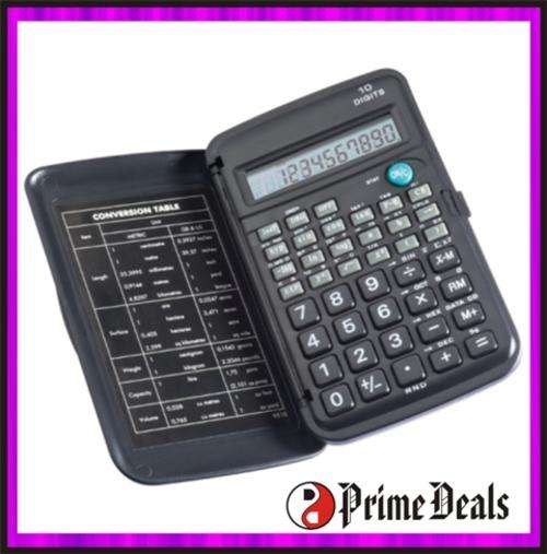 **R1** SCIENTIFIC CALCULATOR - 10 Digits - Conversion Table - Hard Shell Cover.