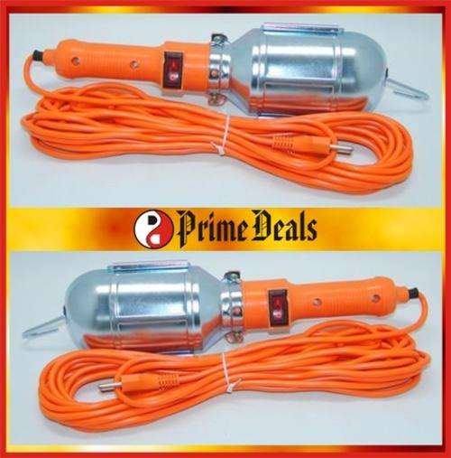 2 to GO! 10m ELECTRIC HAND LAMP - Metal Grid Protector - Hanging Hook - LIGHT DARK CONFINED SPACES!!