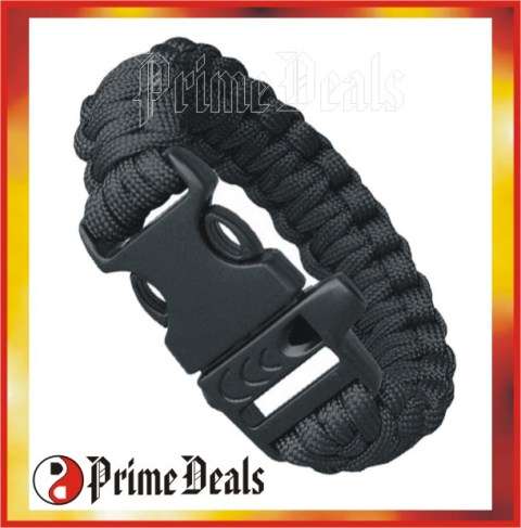 4 to Go!! PARACORD SURVIVAL BRACELET with a SIGNAL WHISTLE - Functional!! - LIMITED STOCK!!