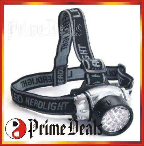 6 to Go!! 28LED HEADLAMP - Adjustable Headstrap - ULTRA BRIGHT WIDE BEAM!! - 4 Mode Settings.
