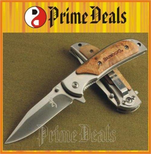 BIG BROWNING 338 FOLDING KNIFE - 440C High Carbon Stainless Steel Blade! ONE WEEK ONLY!!