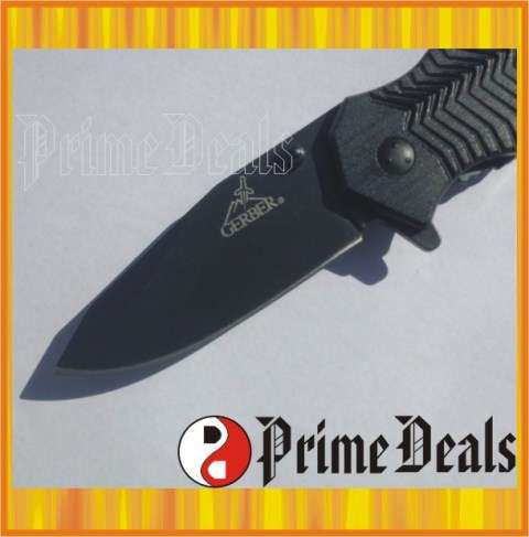 5 to Go!! GERBER CH-4 RIPPLE GRIP POCKET KNIFE - 440 S/Steel Blade! SOLID QUALITY!! SHARP!!