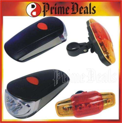 8 Sets to GO!! KAIKUO BICYCLE SAFETY / WARNING LIGHTS - Combined 7LED Front / 5LED Back Lights set.